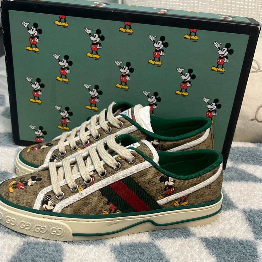 Gucci Brown and Green Sneakers